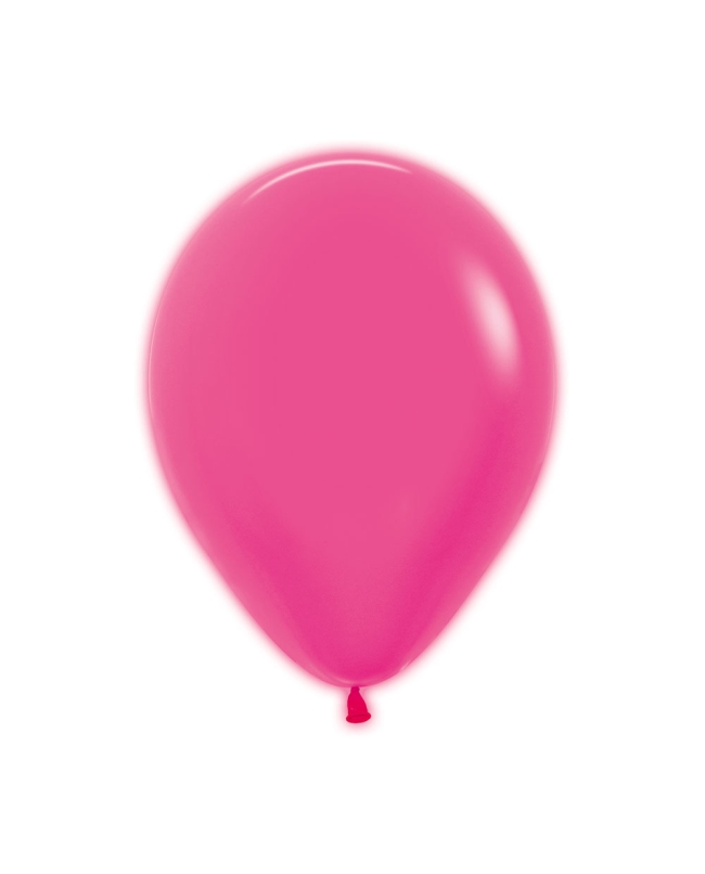 Globo Latex R12 Sempertex Neon Fucsia 30cm En Bolsa De 12 Unidades