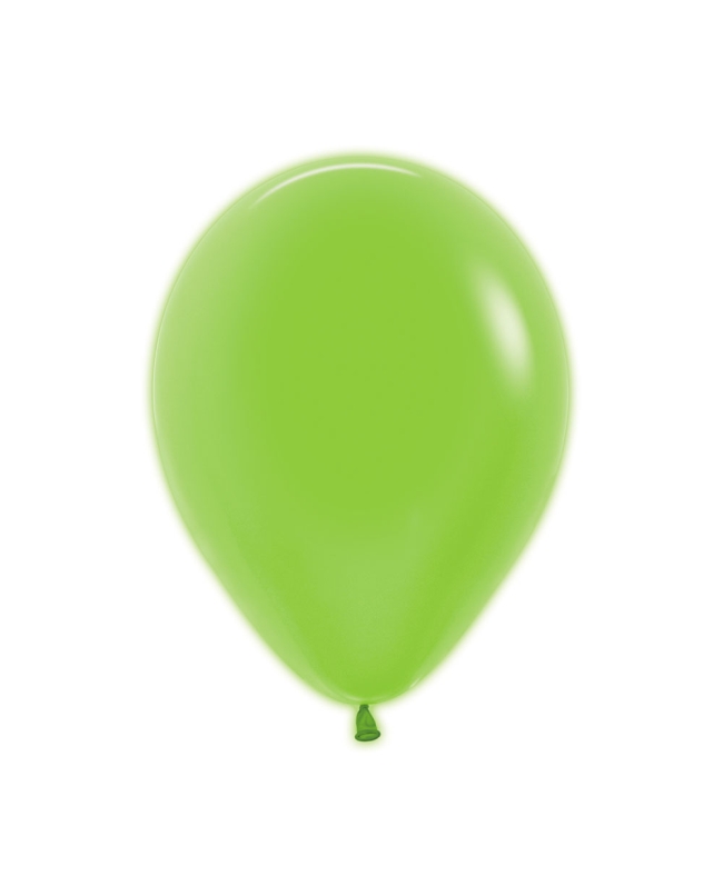 Globo Latex R12 Sempertex Neon Verde 30cm En Bolsa De 12 Unidades