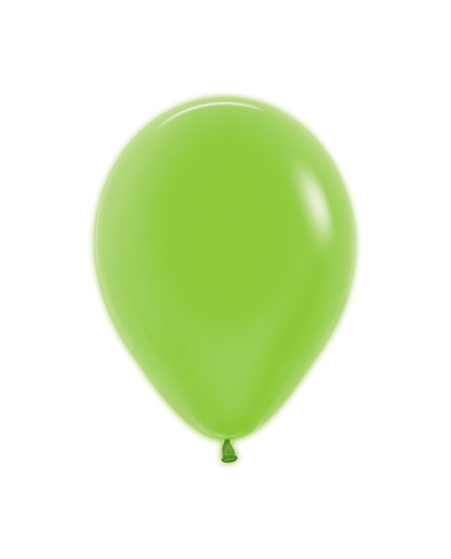 Globo Latex R12 Sempertex Neon Verde 30cm En Bolsa De 50 Unidades