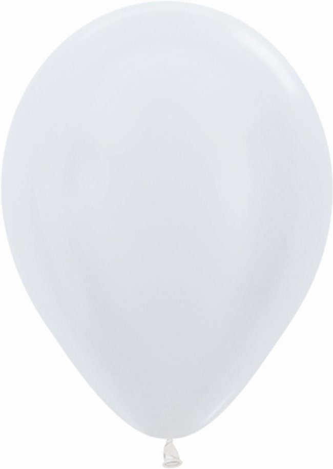 Globo Latex R12 Sempertex Satin Blanco 30cm En Bolsa De 12 Unidades