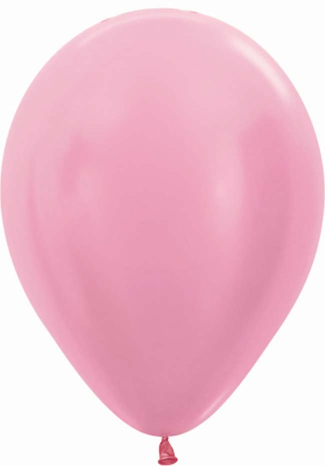 Globo Latex R12 Sempertex Satin Rosado 30cm En Bolsa De 50 Unidades