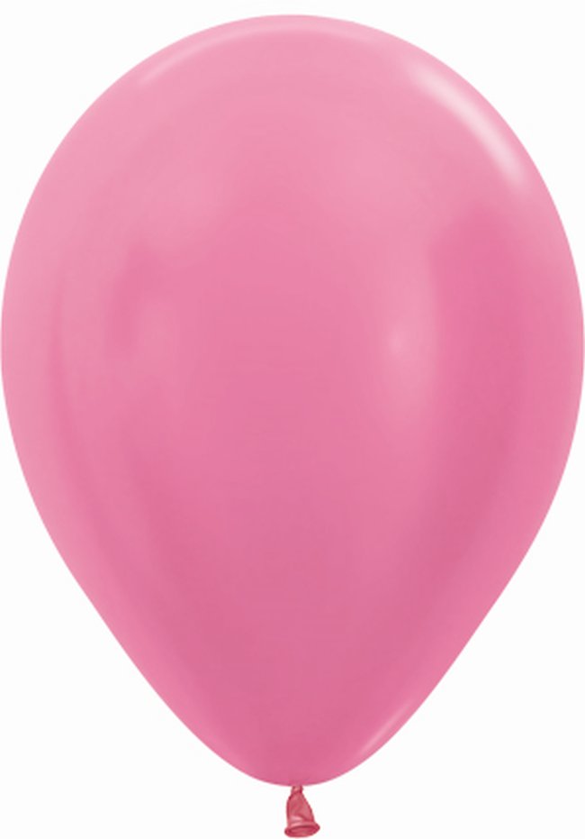 Globo Latex R12 Sempertex Satin Fucsia 30cm En Bolsa De 50 Unidades