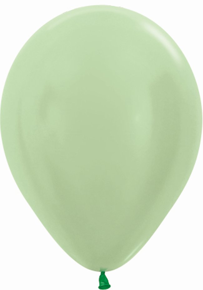 Globo Latex R12 Sempertex Satin Verde 30cm En Bolsa De 50 Unidades