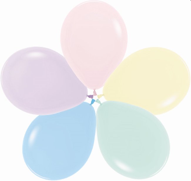 Globo Latex R12 Sempertex Pastel Surtido Colores 609-20-30-40-50 30cm En Bolsa De 50 Unidades