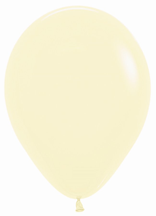 Globo Latex R12 Sempertex Pastel Amarillo 30cm En Bolsa De 12 Unidades