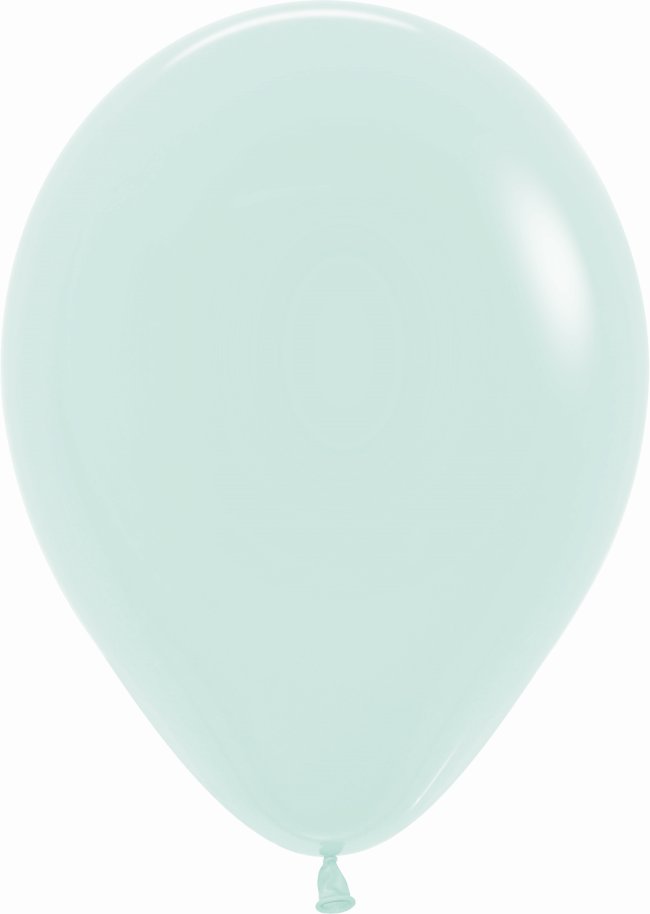 Globo Latex R12 Sempertex Pastel Verde 30cm En Bolsa De 12 Unidades