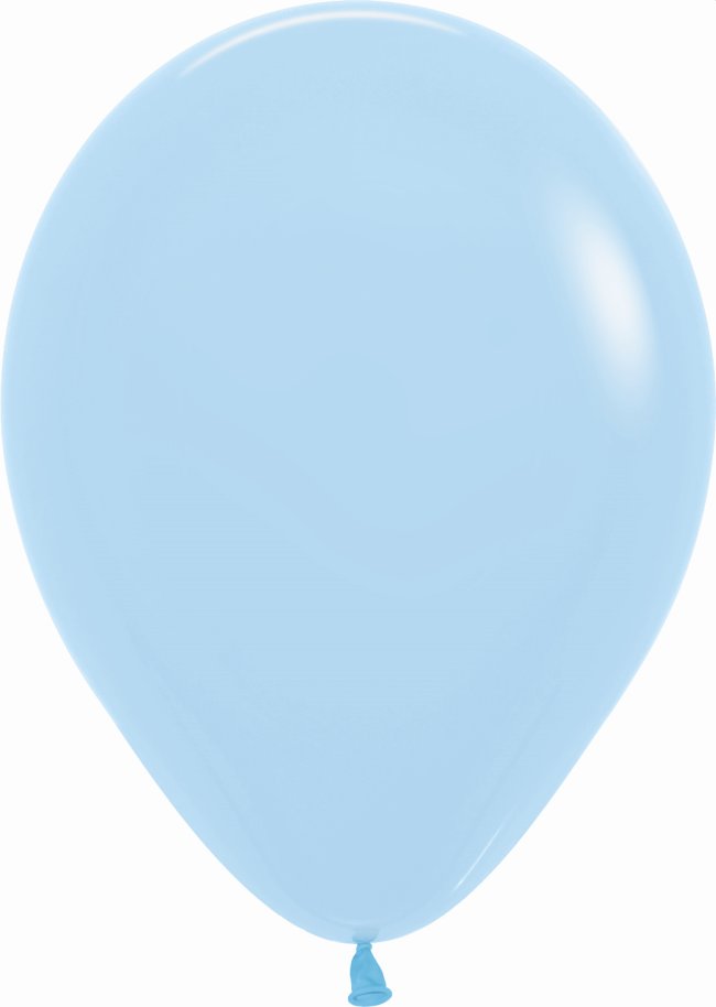 Globo Latex R12 Sempertex Pastel Azul 30cm En Bolsa De 12 Unidades