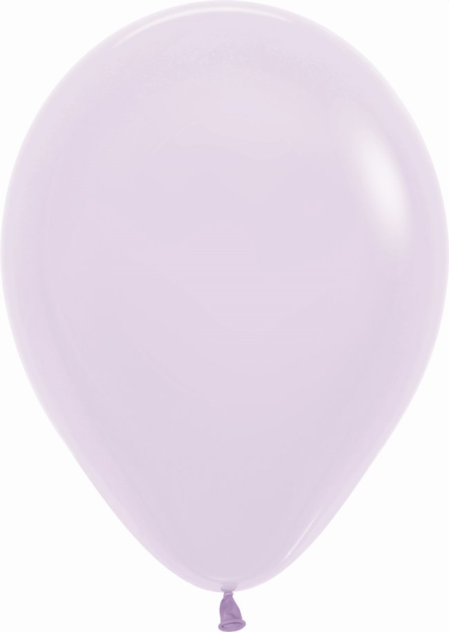 Globo Latex R12 Sempertex Pastel Lila 30cm En Bolsa De 12 Unidades