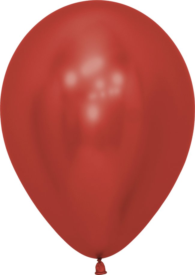 Globo Latex R12 Sempertex Reflex Cristal Rojo 30cm En Bolsa De 50 Unidades