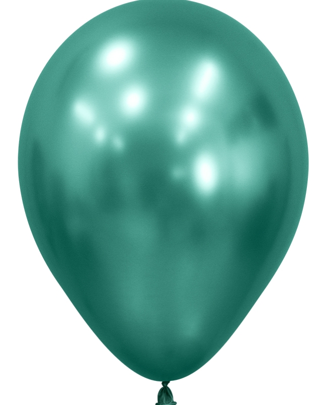 Globo Latex R12 Sempertex Reflex Verde Aurora 30cm En Bolsa De 50 Unidades