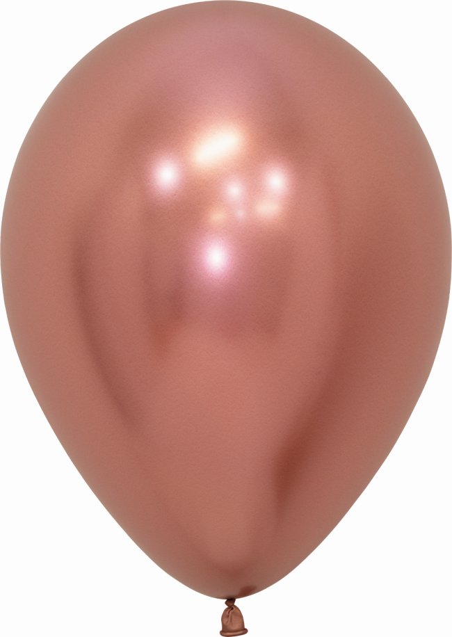 Globo Latex R12 Sempertex Reflex Rosa Dorado 30cm En Bolsa De 50 Unidades