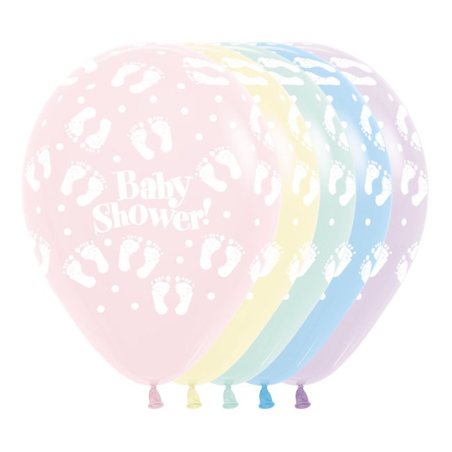 Globo Latex R12 Sempertex Pastel Surtido Baby Shower 30cm