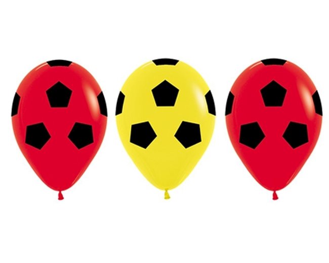 Globo Latex R12 Sempertex Fashion Solido Rojos Y Amarillos Balon 30cm