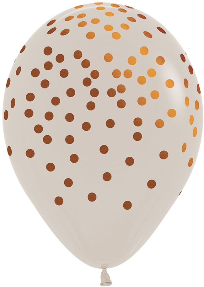 Globo Latex R12 Sempertex Color Arena Confetti, Tinta Color Cobre - 30cm