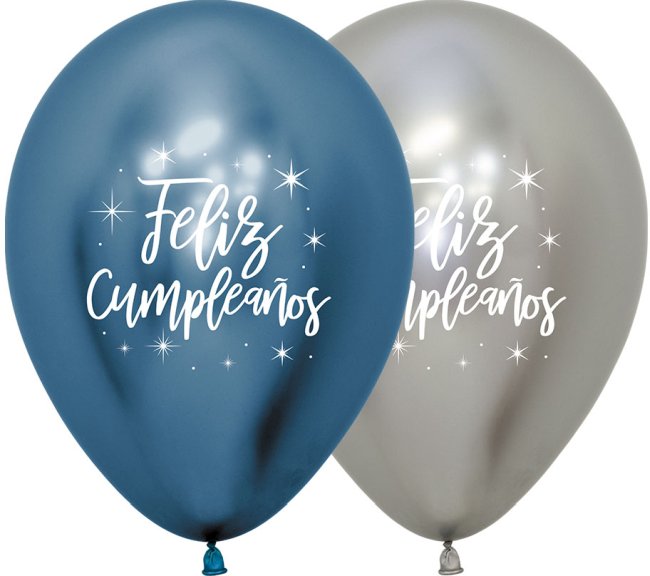 Globo Latex R12 Sempertex Feliz Cumpleaños Radian Reflex Surtido, 940, 981 - 30cm