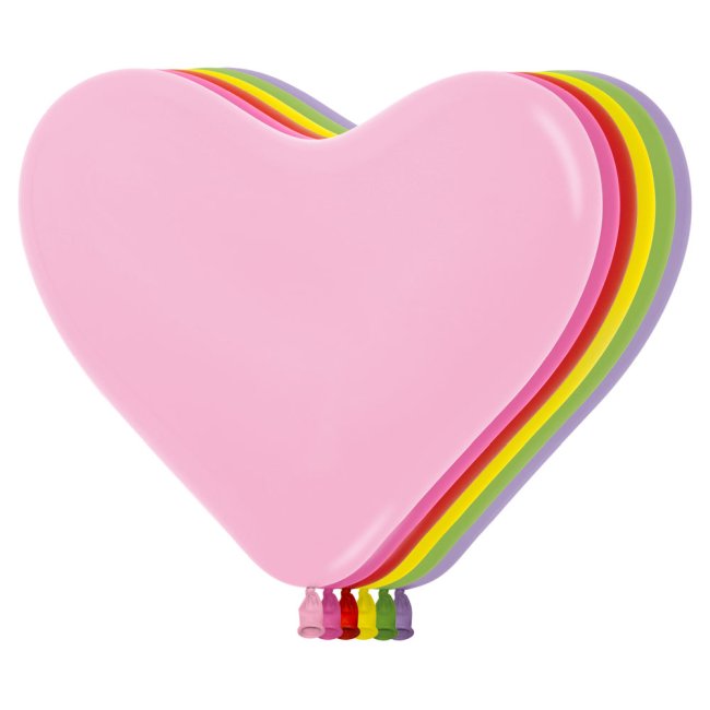 Globo Latex Forma Corazon Surtido Tropical 012, 020, 031, 038, 061 - 30cm