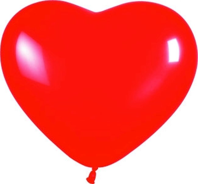 Globo Latex R12 Sempertex Forma Corazon Rojo 30cm