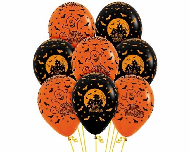 Globo Latex R12 Sempertex Fashion Solido Halloween Noche 061-080 30cm***OFERTA DTO NO ACUMULABLE