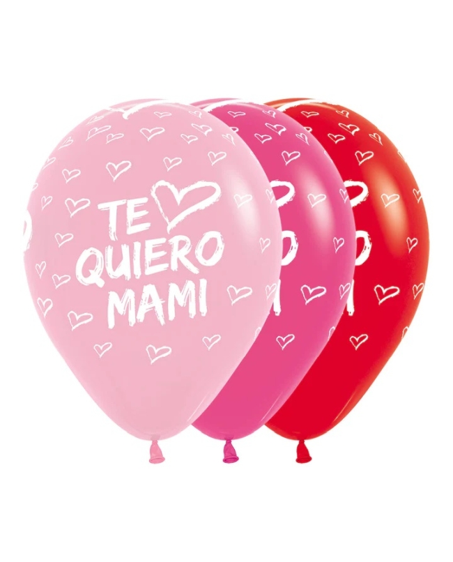 Globo Latex R12 Sempertex Fashion Te Quiero Mama 30cm 009-012-015