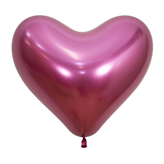 Globo Latex R14 Sempertex Forma Corazon Reflex Fucsia 35cm BOLSAS DE 12