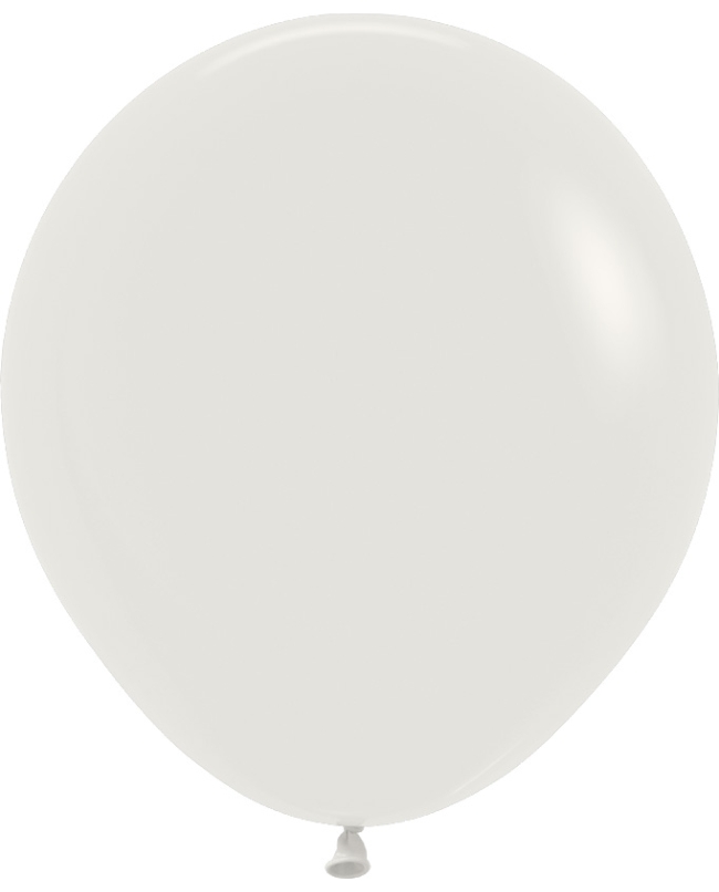 Globo Latex R18 Sempertex Fashion Solido Blanco Almendra 45cm En Bolsa De 25 Unidades