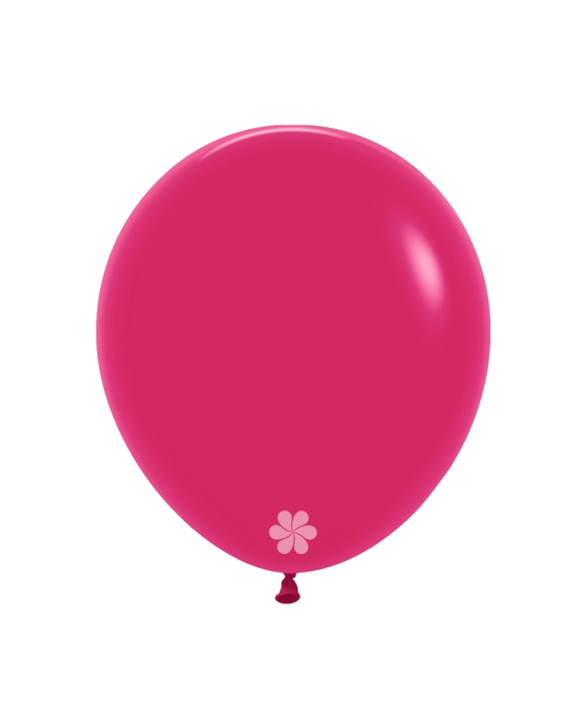 Globo Latex R18 Sempertex Fashion Solido Fucsia Cosmo 45cm En Bolsa De 15 Unidades