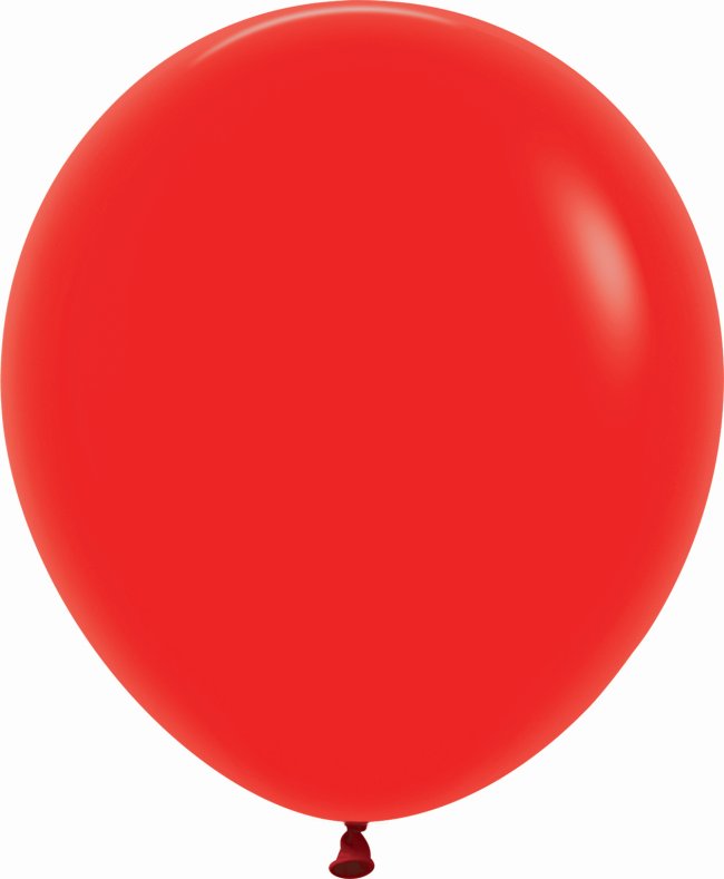 Globo Latex R18 Sempertex Fashion Solido Rojo 45cm En Bolsa De 15 Unidades