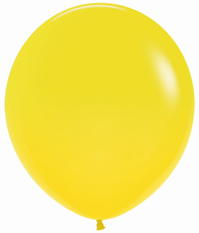 Globo Latex R18 Sempertex Fashion Solido Amarillo 45cm En Bolsa De 15 Unidades