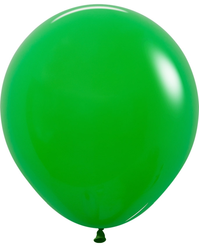 Globo Latex R18 Sempertex Fashion Solido Verde Trebol 45cm En Bolsa De 15 Unidades