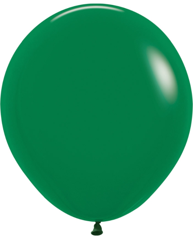 Globo Latex R18 Sempertex Fashion Solido Verde Selva 45cm En Bolsa De 15 Unidades