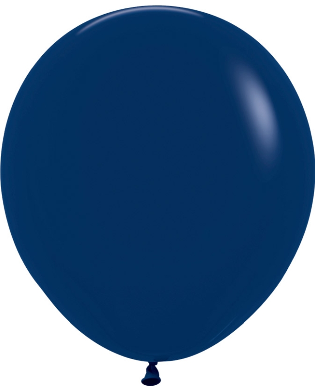 Globo Latex R18 Sempertex Fashion Solido Azul Naval 45cm En Bolsa De 15 Unidades