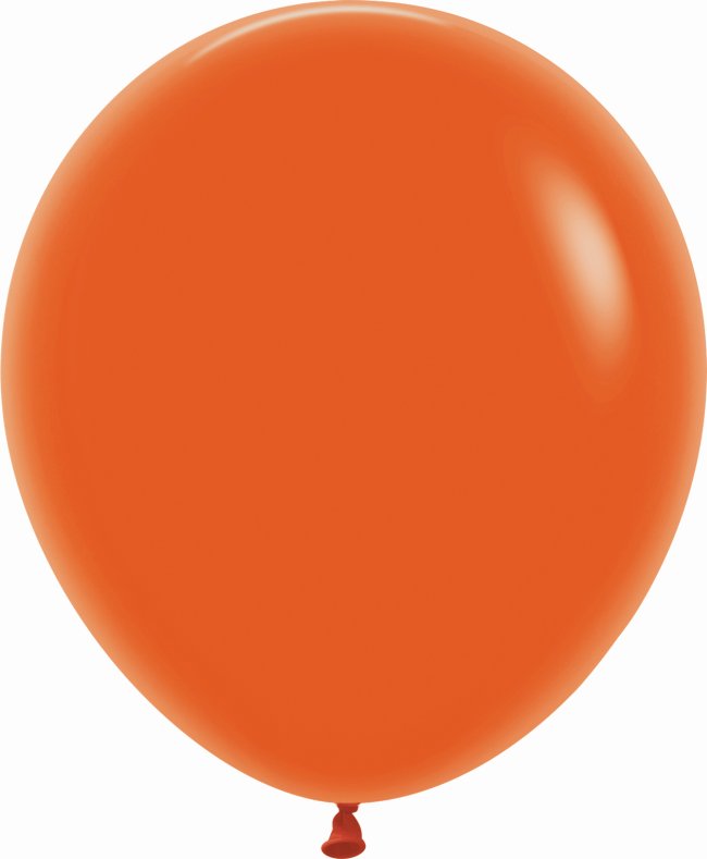 Globo Latex R18 Sempertex Fashion Solido Naranja 45cm En Bolsa De 15 Unidades