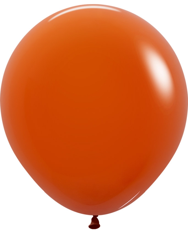 Globo Latex R18 Sempertex Fashion Solido Naranja Cobrizo 45cm En Bolsa De 15 Unidades