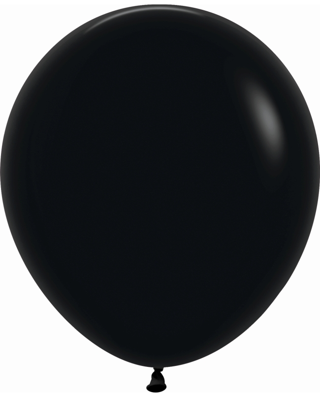 Globo Latex R18 Sempertex Fashion Solido Negro 45cm En Bolsa De 15 Unidades