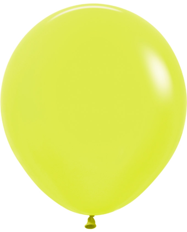 Globo Latex R18 Sempertex Neon Amarillo 45cm En Bolsa De 15 Unidades