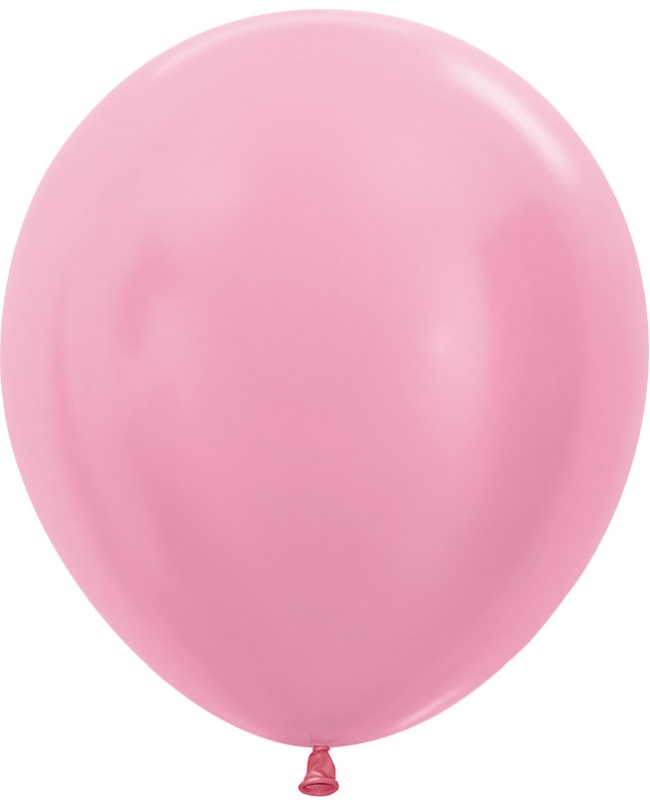 Globo Latex R18 Sempertex Satin Rosado 45cm En Bolsa De 15 Unidades