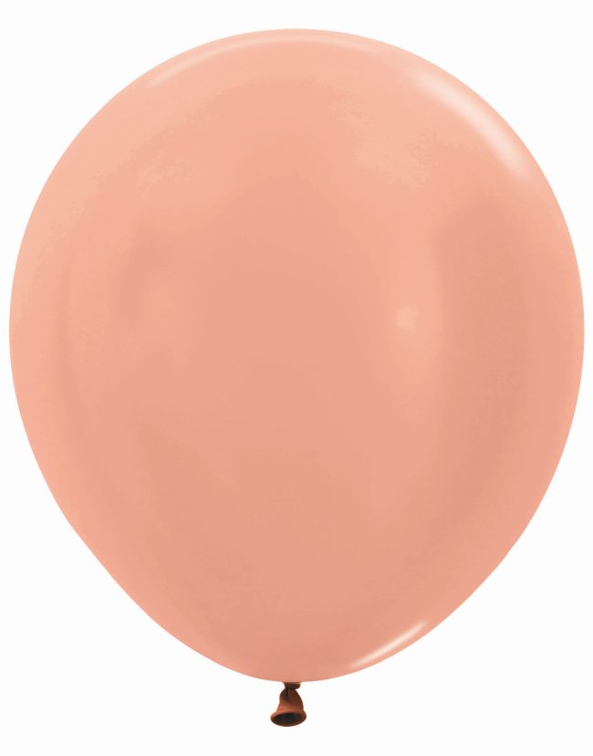 Globo Latex R18 Sempertex Rosa Dorado 45cm En Bolsa De 15 Unidades