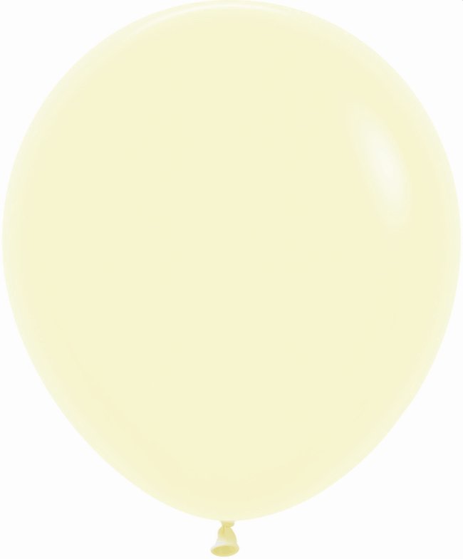 Globo Latex R18 Sempertex Pastel Amarillo 45cm En Bolsa De 15 Unidades