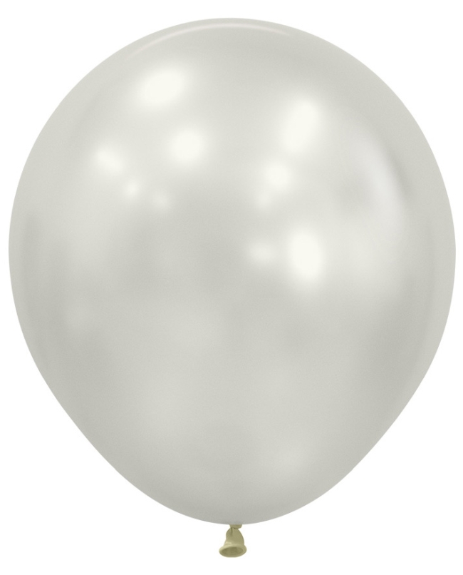 Globo Latex R18 Sempertex Silk Blanco Nacar 45cm En Bolsa De 15 Unidades