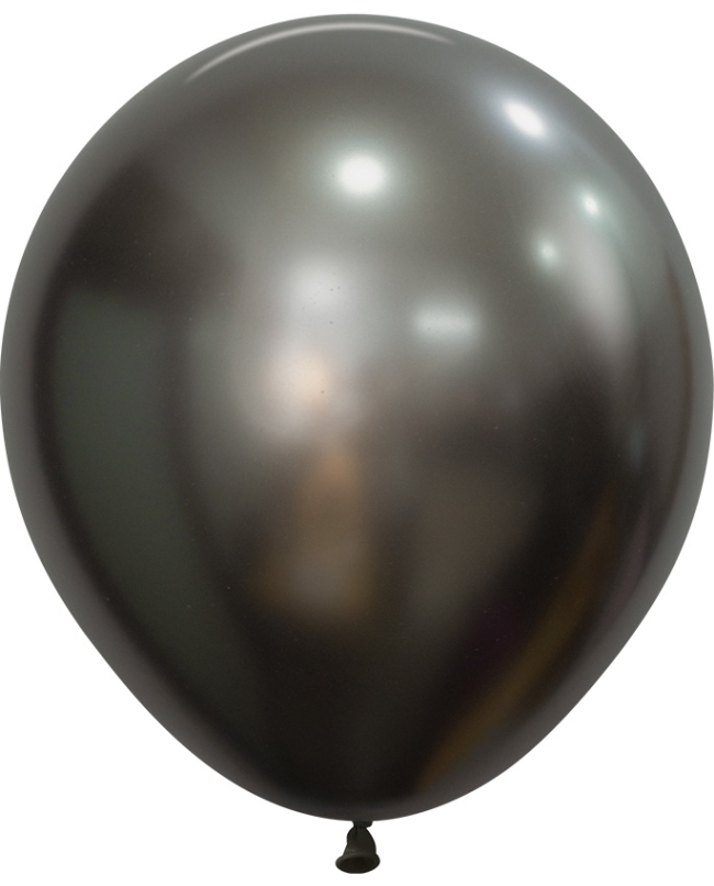 Globo Latex R18 Sempertex Silk Gris Medianoche 45cm En Bolsa De 15 Unidades