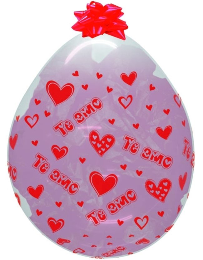 Globo Latex R18 Sempertex Stuffing Te Amo 45cm En Bolsa De 6 Unidades