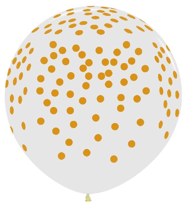 Globo Latex R36 Sempertex Cristal Confetti Dorado 91,5cm ***OFERTA DTO NO ACUMULABLE