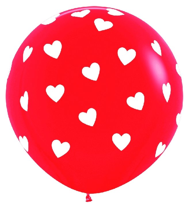 Globo Latex R36 Sempertex Fashion Solido Rojo Corazones Clasico 91,5cm ***OFERTA DTO NO ACUMULABLE