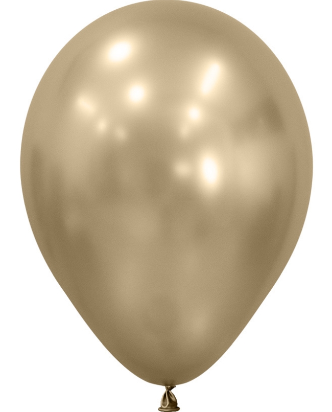 Globo Latex R5 Sempertex Silk Dorado 13cm En Bolsa De 50 Unidades