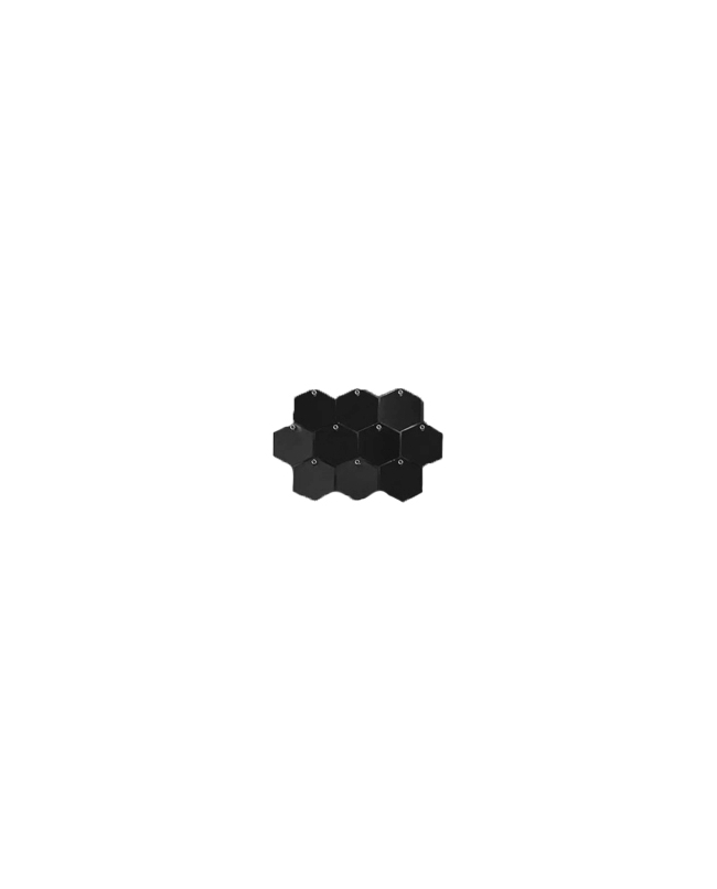 Lentejuelas Sueltas Hexagonal Negro-Plata Espejo