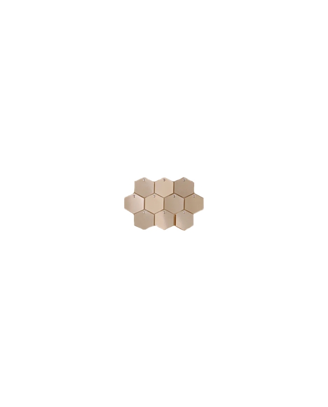 Lentejuelas Sueltas Hexagonal Champan Mate