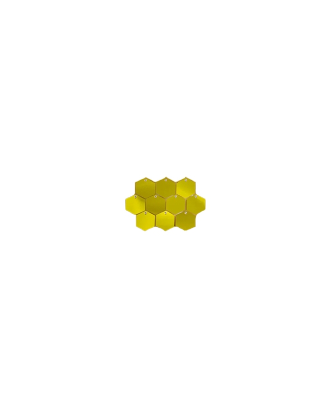 Lentejuelas Sueltas Hexagonal Oro Espejo