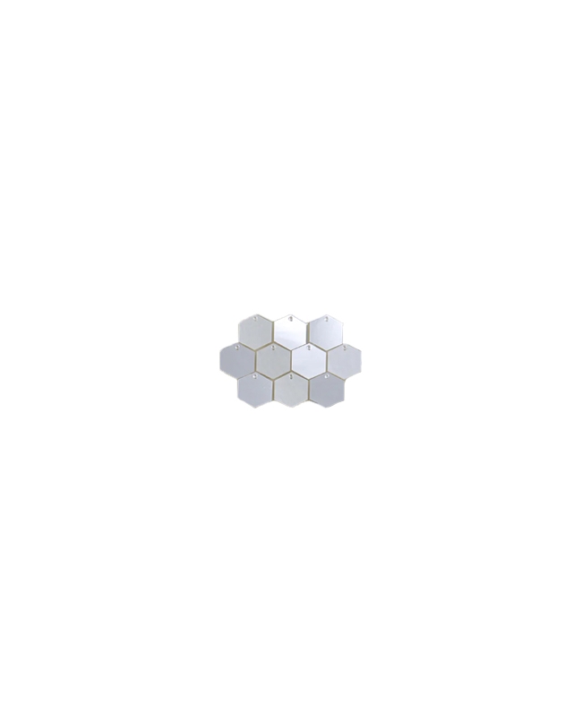 Lentejuelas Sueltas Hexagonal Plata Espejo