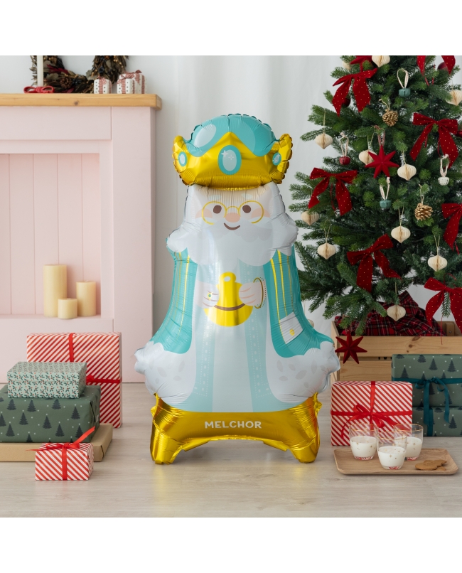 Globo Foil De Pie Con Aire Rey Mago Melchor 57cm X 98cm  (Disponibles 09-01-25)