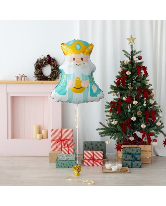 Globo Foil Forma Rey Mago Melchor 89cm x 70cm 